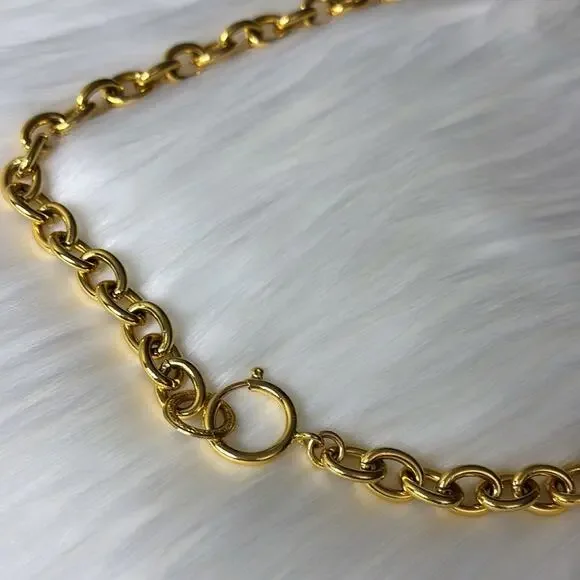 Authentic Chanel Vintage Coco Mark 94P Gold Pendant Necklace W/Box - Picture 7 of 10